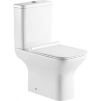 Унитаз компакт Aquanet Cube 2-C Rimless 240208 без бачка с сиденьем Микролифт — фото 1, Напольные унитазы