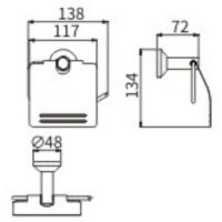 Держатель туалетной бумаги CeramaLux Fleur с крышкой Хром арт-78307 — фото 2, Держатели туалетной бумаги