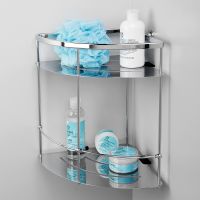 Полка корзина WasserKRAFT угловая Хром арт-K-522 — фото 3, Полки для ванной и душа