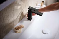 Смеситель для раковины Hansgrohe Tecturis E Черный матовый арт-73010670 — фото 2, Смесители для раковины