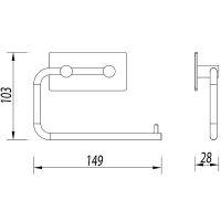 Держатель туалетной бумаги Omnires Strong ST30510CR Хром — фото 2, Держатели туалетной бумаги