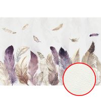 Товар: Фреска Ortograf Levity 33232 Фактура флок FLK Флизелин (4*2,7) Белый/Бежевый/Фиолетовый, Перья - фото 1 Фреска Ortograf Levity 33232 Фактура флок FLK Флизелин (4*2,7) Белый/Бежевый/Фиолетовый, Перья — фото 1, Фрески