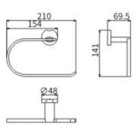 Держатель бумажных полотенец CeramaLux Loft 53906 Хром — фото 2, Полотенцедержатели