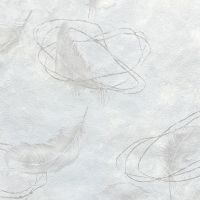 Обои Solo Soft Air SL8872-11 Винил на флизелине (1,06*10) Серый/Голубой, Перья — фото 1, Обои для стен