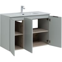 Товар: Тумба под раковину Aquanet Алвита New 100 277532 подвесная Серая матовая - фото 4 Тумба под раковину Aquanet Алвита New 100 277532 подвесная Серая матовая — фото 4, Тумбы под раковину