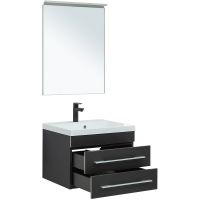 Комплект мебели для ванной Aquanet Верона 58 287636 подвесной Черный матовый — фото 4, Комплекты мебели для ванной