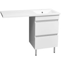 Раковина Stella Polar Мадлен 100 R SP-00000466 с местом под стиральную машину Белая — фото 3, Раковины