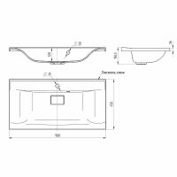 Товар: Раковина Vincea 90 VCB-3M900G Серая матовая - фото 4 Раковина Vincea 90 VCB-3M900G Серая матовая — фото 4, Раковины встраиваемые сверху