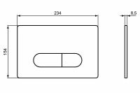 Клавиша смыва Ideal Standard Oleas M1 R0117AA Хром — фото 4, Комплектующие для душевого оборудования