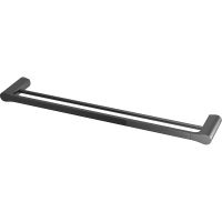 Полотенцедержатель WasserKRAFT Wiese K-8940 двойной Оружейная сталь — фото 1, Полотенцедержатели