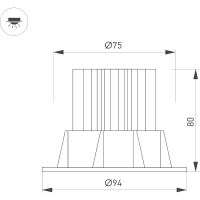 Встраиваемый светильник Arlight Atoll 044618 Черный — фото 2, Точечные светильники