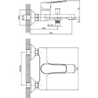 Товар: Смеситель для ванны Orange Berti M17-100cr Хром - фото 2 Смеситель для ванны Orange Berti M17-100cr Хром — фото 2, Смесители