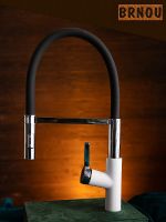 Товар: Смеситель для кухни BRNOU BR760-2 Белый Черный - фото 4 Смеситель для кухни BRNOU BR760-2 Белый Черный — фото 4, Смесители
