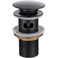 Донный клапан Allen Brau Priority 5.31023-31 click-clack Черный матовый — фото 2, Донные клапаны