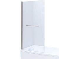 Шторка на ванну Allen Brau Priority 80 3.31024.BA профиль Серебро браш стекло прозрачное — фото 4, Шторки для ванной распашные