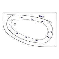 Акриловая ванна Excellent Kameleon 170x110 R WAEX.KMP17.SMART.GL с гидромассажем — фото 7, Ванны