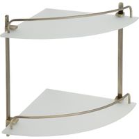 Стеклянная полка Veragio Gifortes VR.GFT-9032.BR угловая Бронза — фото 1, Полки для ванной и душа