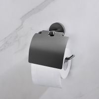 Держатель туалетной бумаги Timo Saona 13042/18 с крышкой Черное золото — фото 4, Держатели туалетной бумаги