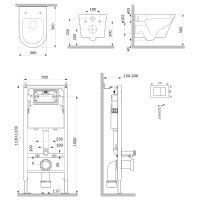 Комплект унитаза с инсталляцией AM.PM Sense FlashClean IS90251.741701 с сиденьем Микролифт и клавишей смыва Хром глянцевый — фото 19, Комплекты унитаз + инсталляция