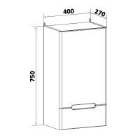 Подвесной шкаф Runo Парма 40 R 00-00001051 Белый — фото 6, Шкафы для ванной