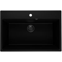 Кухонная мойка Ulgran Quartz Forte 760-07 Уголь — фото 1, Кухонные мойки