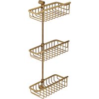 Полка корзина Migliore Complementi 22028 Бронза — фото 1, Полки для ванной и душа