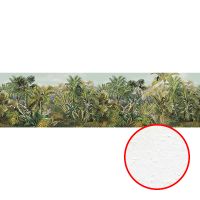 Фреска Ortograf Its Jungle 8312 Фактура бархат FX Флизелин (11*3) Зеленый, Деревья/Животные/Птицы — фото 1, Фрески