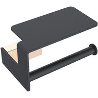 Держатель туалетной бумаги Boheme Q 10941-G-B с полочкой Черный Золото — фото 1, Держатели туалетной бумаги