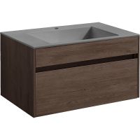 Тумба под раковину Vincea Chiara 80 VMC-2C800RO подвесная R.Oak — фото 1, Тумбы под раковину