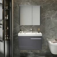 Комплект мебели для ванной Ceruttispa Oglio 80 10030 подвесной Темно-серый — фото 2, Комплекты мебели для ванной