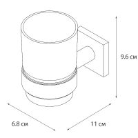 Стакан для зубных щеток Fixsen Lux Chrome FX-15006 Хром — фото 3, Стаканы для зубных щеток
