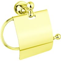 Держатель туалетной бумаги Cezares Olimp-TRH-03/24-M с крышкой Золото 24 карат — фото 1, Держатели туалетной бумаги