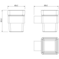 Стакан для зубных щеток Lemark Smooth Line 9736015 Графит — фото 4, Мыльницы