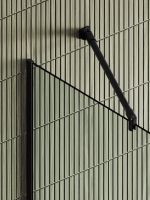 Душевая перегородка Maybah Glass MGD-732-6у 890x1950 в узком профиле Черный стекло прозрачное — фото 7, Душевые перегородки