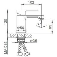 Смеситель для раковины Frap H42 Черный матовый Хром арт-F1042 — фото 8, Смесители для раковины