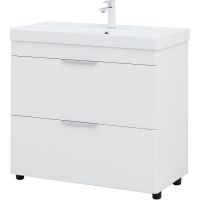 Тумба под раковину Aquanet Ирис new 90 336309 Белый глянец — фото 3, Мебель для ванной