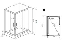 Душевая кабина Timo Lux 110x85 TL-1504R с гидромассажем — фото 6, Душевые кабины