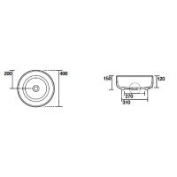 Раковина-чаша Kerasan Nolita 40 534401 Белая — фото 7, Раковины
