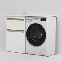 Тумба под раковину AM.PM X-Joy 60 M85AFSX0602WG Белый глянец Светлое дерево — фото 4, Тумбы под раковину