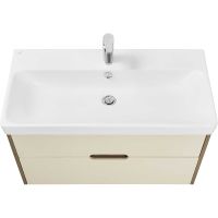 Товар: Тумба под раковину Aquaton Оливия 90 1A254401OLVG0 подвесная Бежевый Дуб велл - фото 3 Тумба под раковину Aquaton Оливия 90 1A254401OLVG0 подвесная Бежевый Дуб велл — фото 3, Мебель для ванной