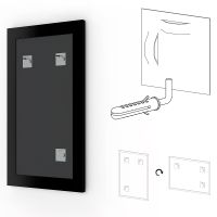 Зеркало Evoform Definite 86х66 BY 1014 в багетной раме - Орех 65 мм — фото 4, Мебель для ванной