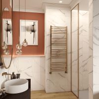 Водяной полотенцесушитель Terminus Сицилия П16 500х1000 4670078530806 Хром, нижнее подключение, G 1/2" ВР, с комплектом вентилей — фото 3, Водяные полотенцесушители