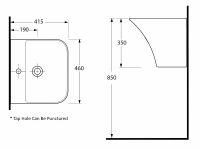 Раковина beWash Ladoga 46 54461101 Белый глянец — фото 2, Раковины