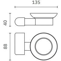 Мыльница Nofer Capri 16225.G Золото матовое — фото 2, Мыльницы