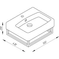 Товар: Консоль для раковины Sanflor Тайлер 50 С08363 Черный муар - фото 3 Консоль для раковины Sanflor Тайлер 50 С08363 Черный муар — фото 3, Мебель для ванной