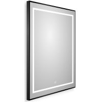 Зеркало BelBagno Kraft 60 SPC-KRAFT-600-800-LED-TCH-WARM-NERO с подсветкой Черное с сенсорным выключателем и подогревом — фото 2, Зеркала в ванную комнату