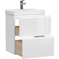 Товар: Тумба под раковину Cersanit Moduo Slim 50 64124 подвесная Белая - фото 3 Тумба под раковину Cersanit Moduo Slim 50 64124 подвесная Белая — фото 3, Мебель для ванной