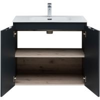 Тумба под раковину Aquanet Алвита New 80 277527 подвесная Антрацит — фото 6, Тумбы под раковину