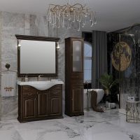 Зеркало Opadiris Риспекто 105 00-00007049 Орех антикварный с выключателем — фото 6, Мебель для ванной