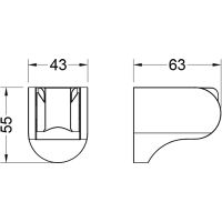 Держатель ручного душа Aquatek AQ2405CR Хром — фото 2, Душевое оборудование. Душевая программа
